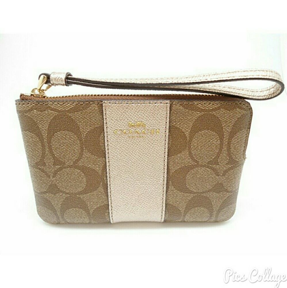 Coach Signature Wristlet - NWT